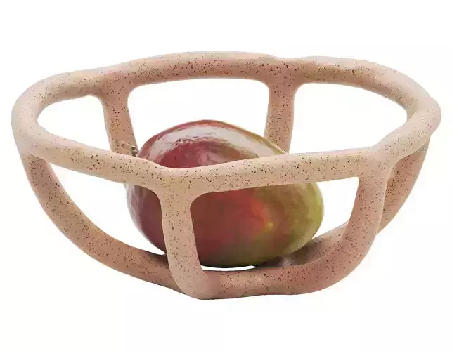 Nested bowl with mango 3D model