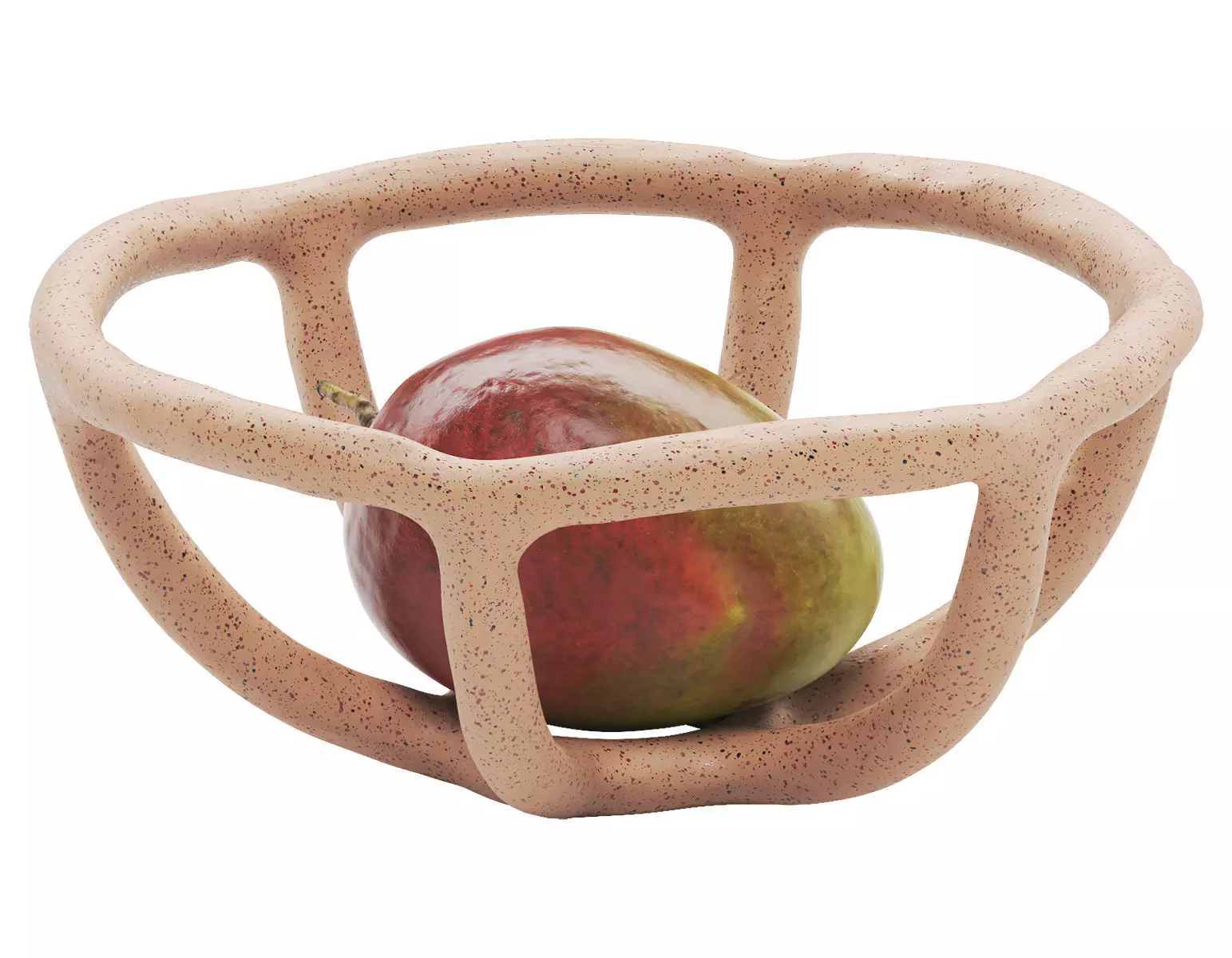Nested bowl with mango 3D model_0
