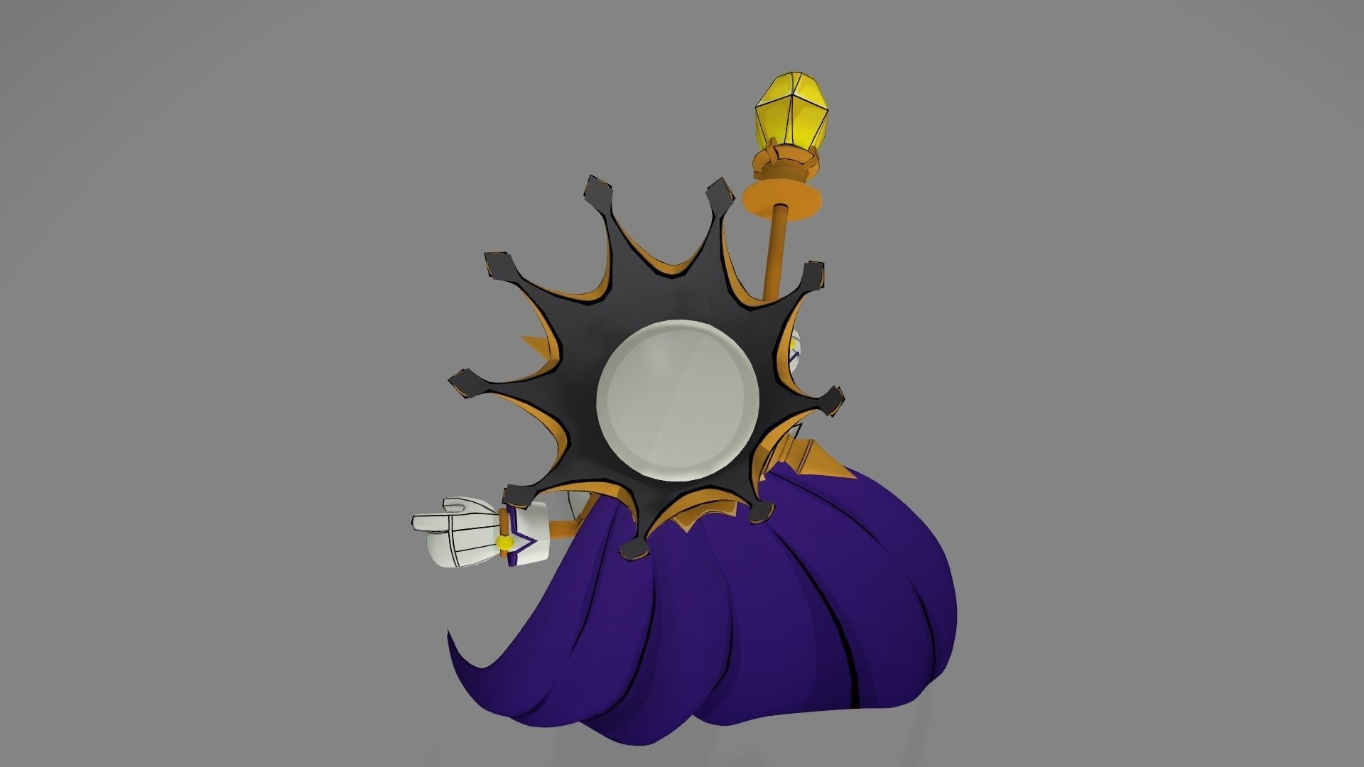 KingChessmon character wearing crown and cape 3D print model_6