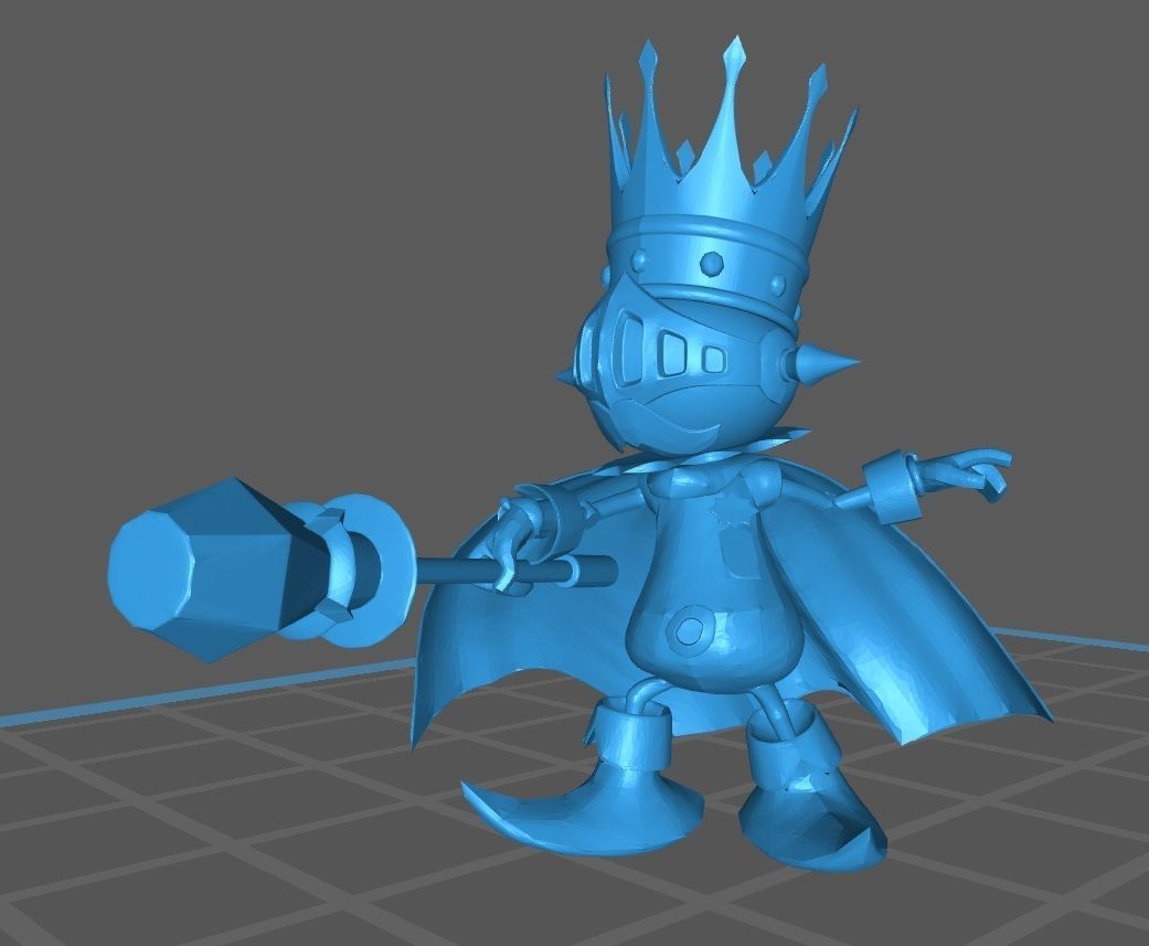 KingChessmon character wearing crown and cape 3D print model_15