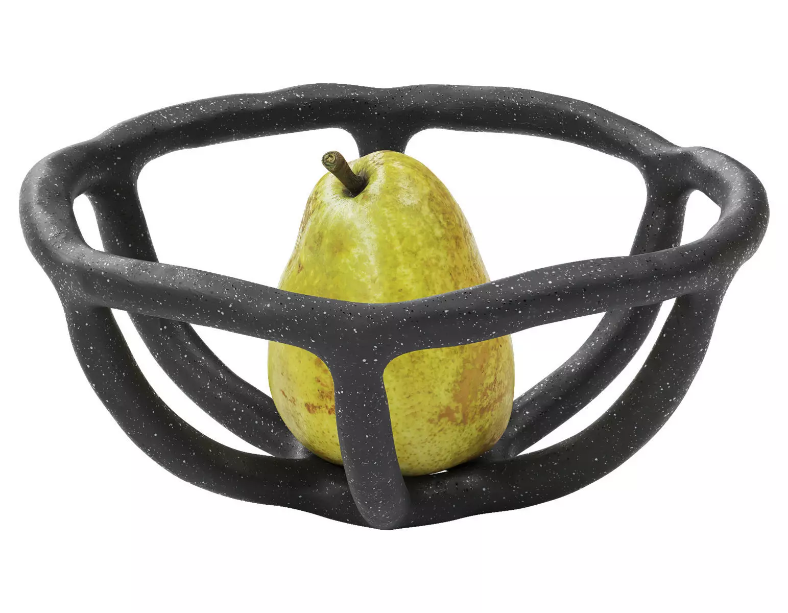 Nested bowl with pear 3D model_0