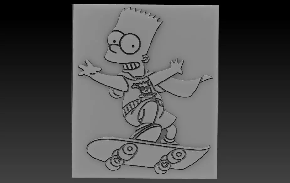 Bart Simpson  3D print model_0