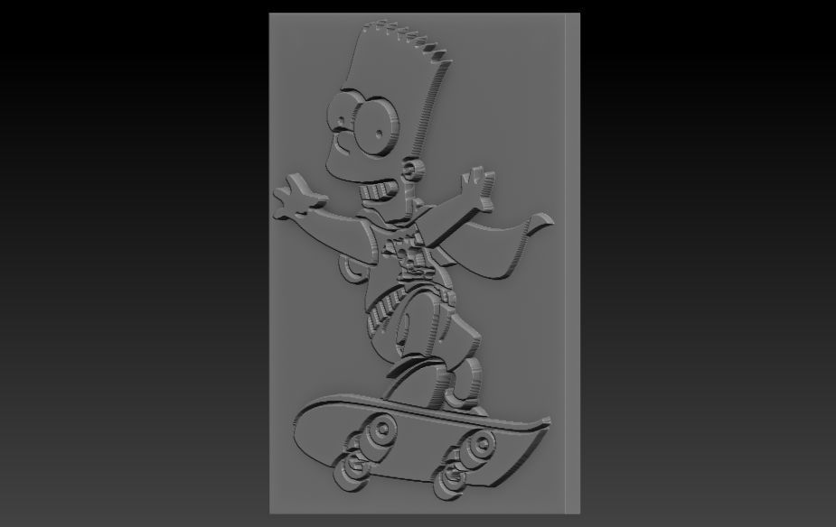 Bart Simpson  3D print model_3
