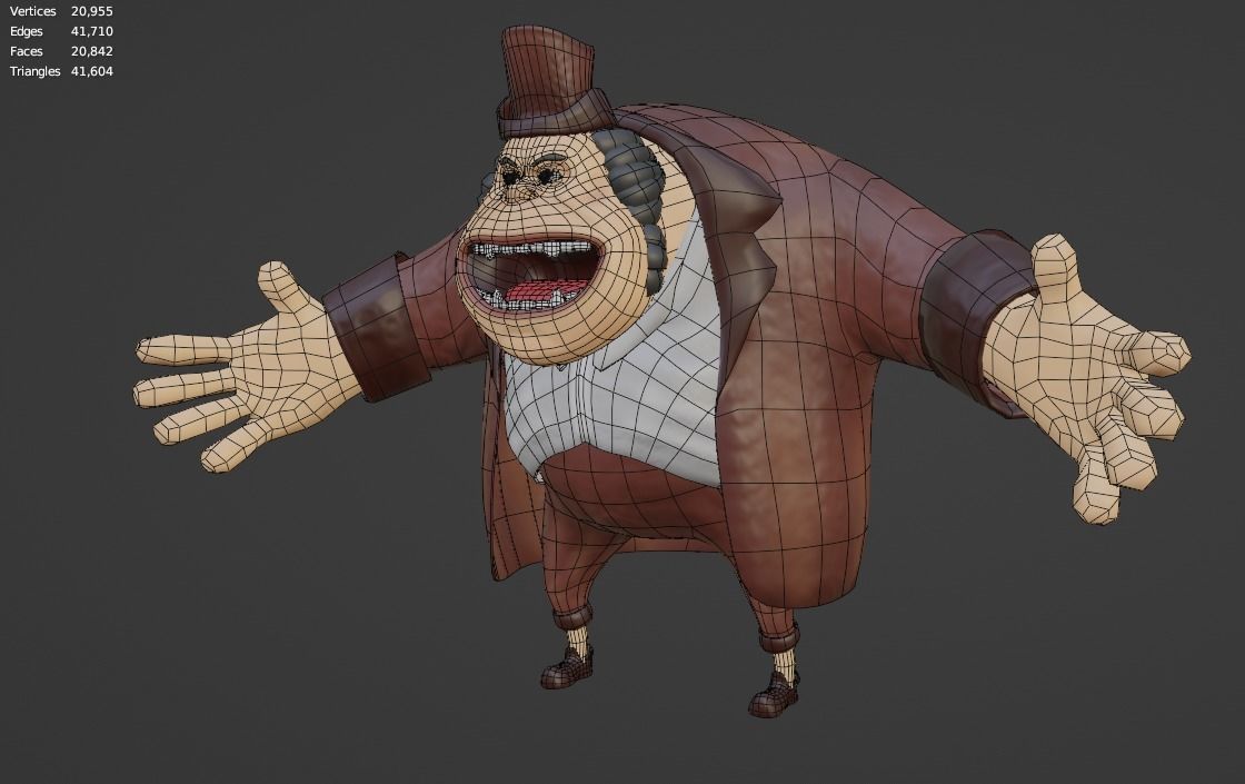 Character - M cartoon Low-poly 3D model_10