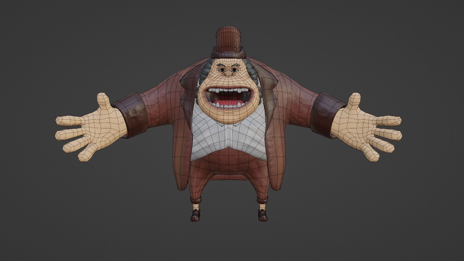 Character - M cartoon Low-poly 3D model_14