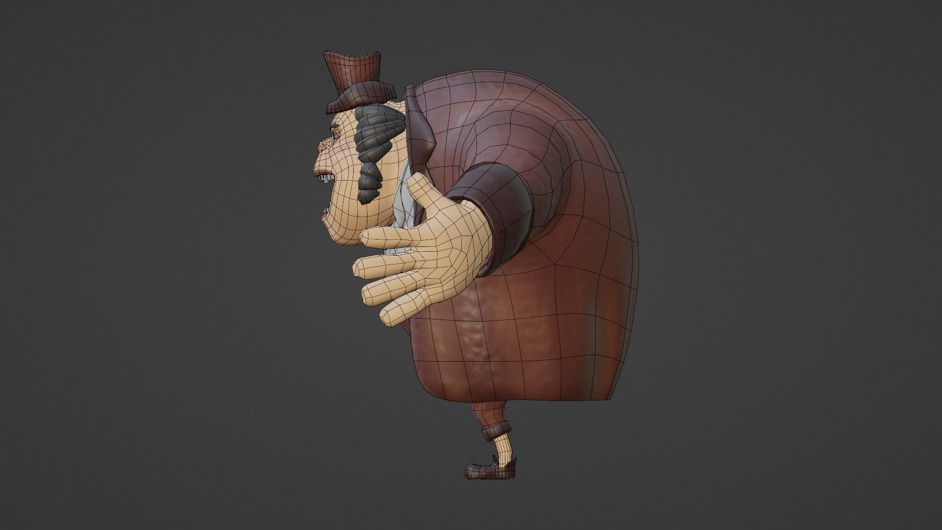 Character - M cartoon Low-poly 3D model_12
