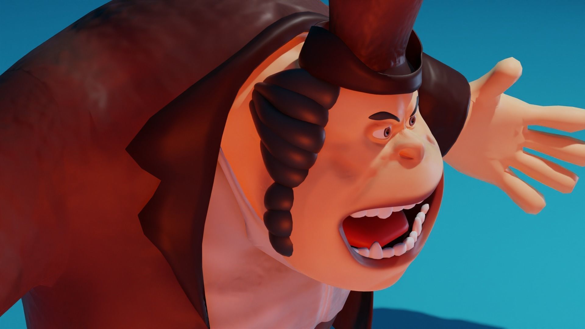 Character - M cartoon Low-poly 3D model_9