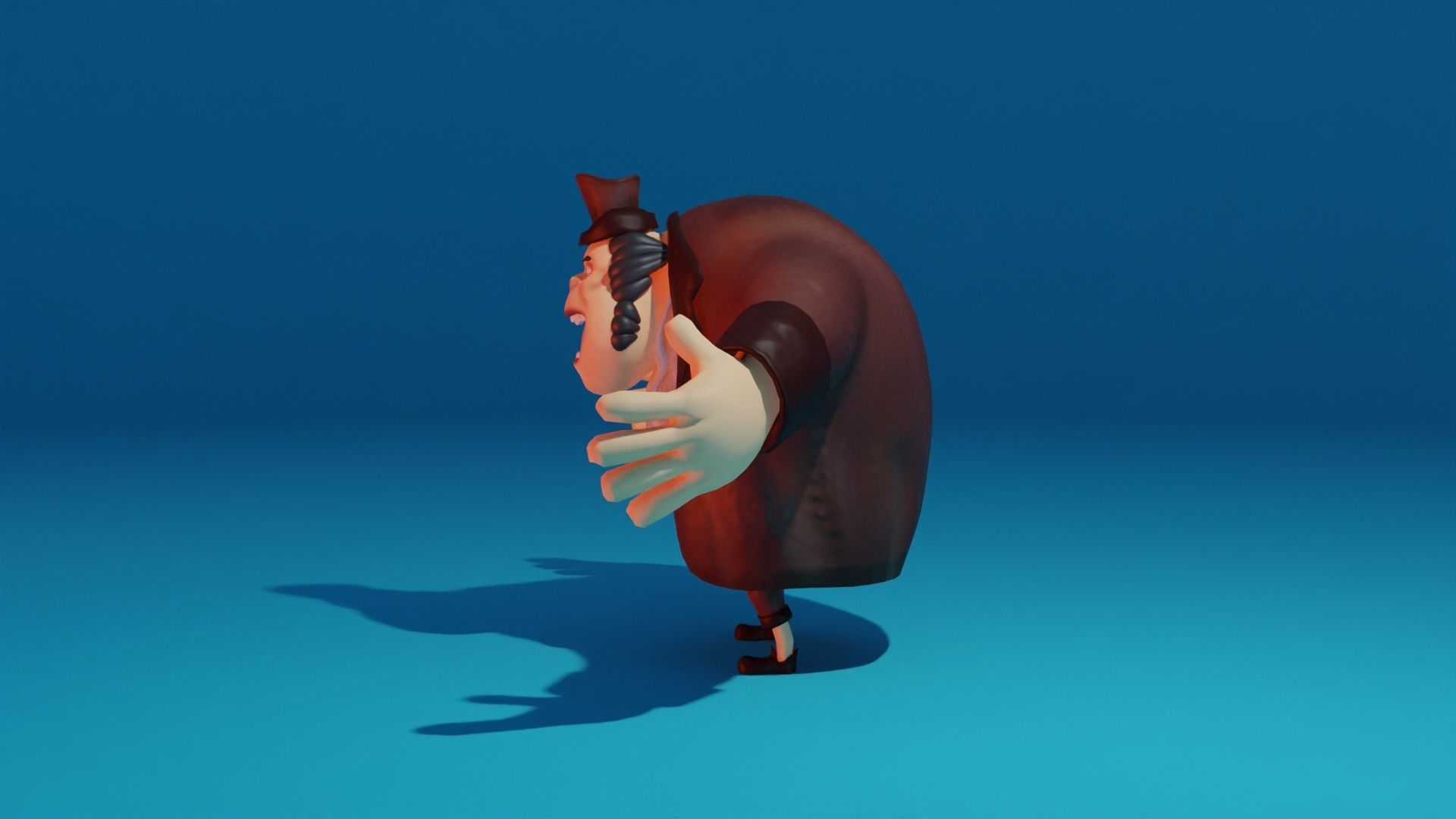 Character - M cartoon Low-poly 3D model_4