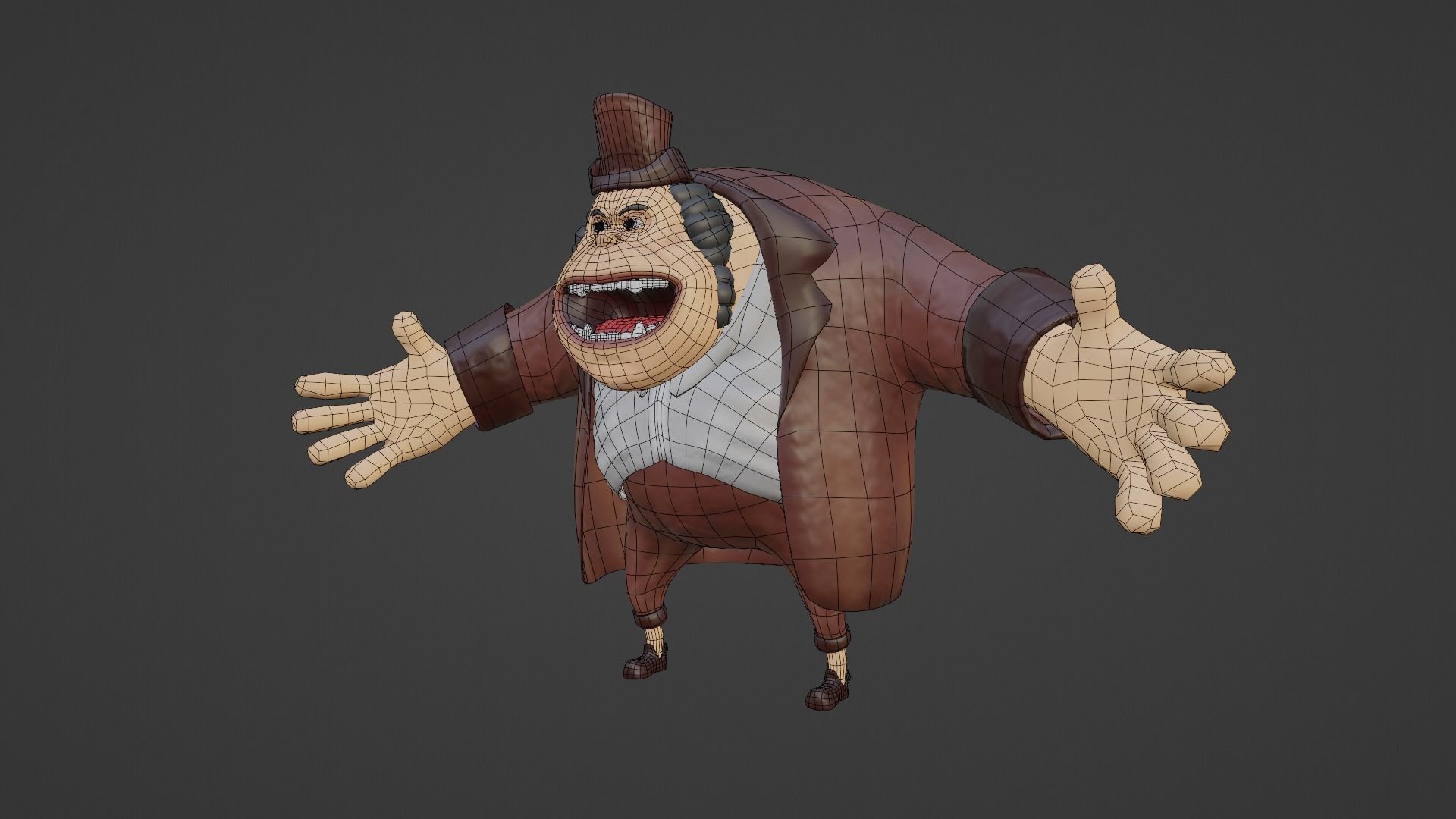 Character - M cartoon Low-poly 3D model_16