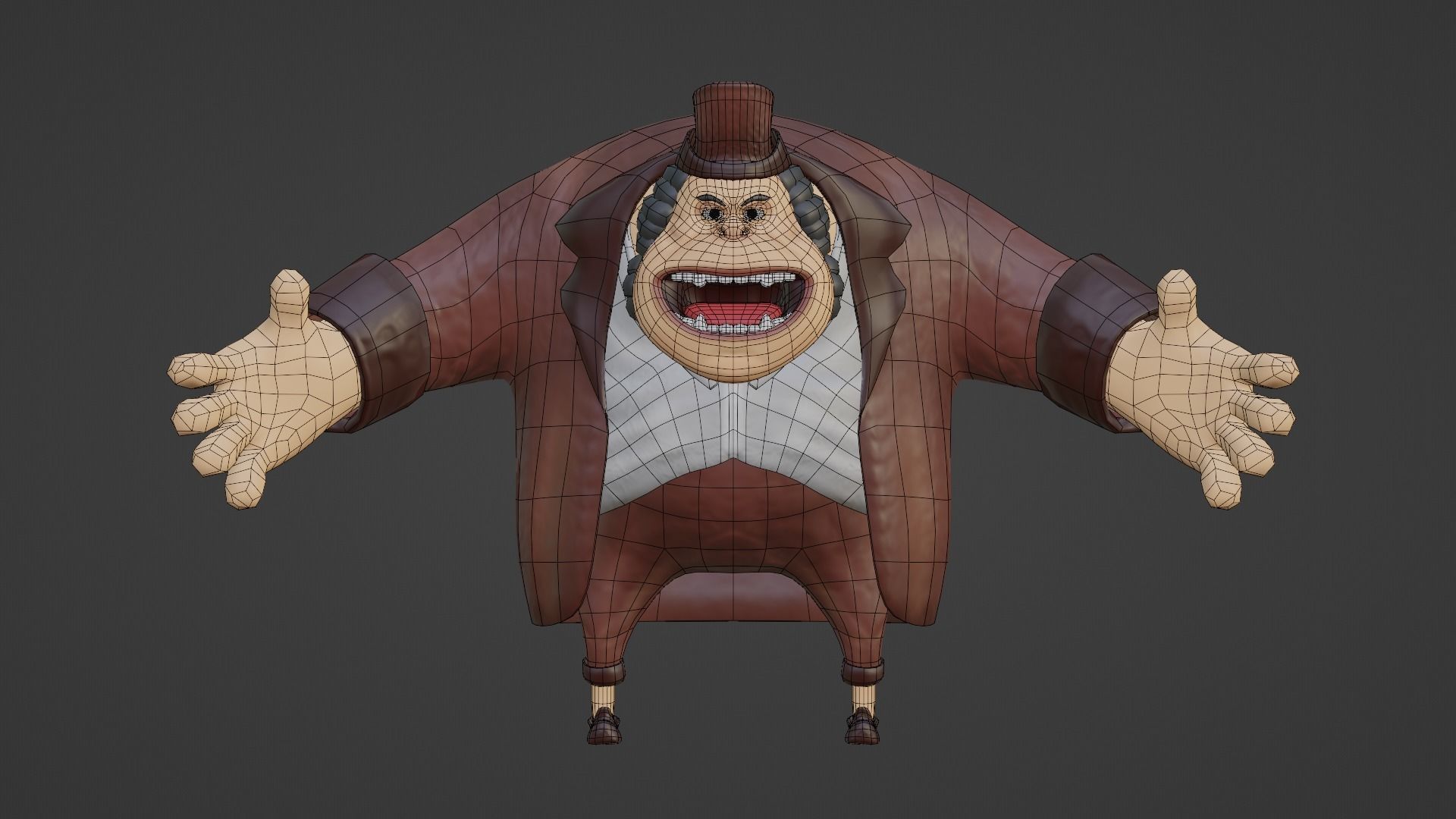 Character - M cartoon Low-poly 3D model_11