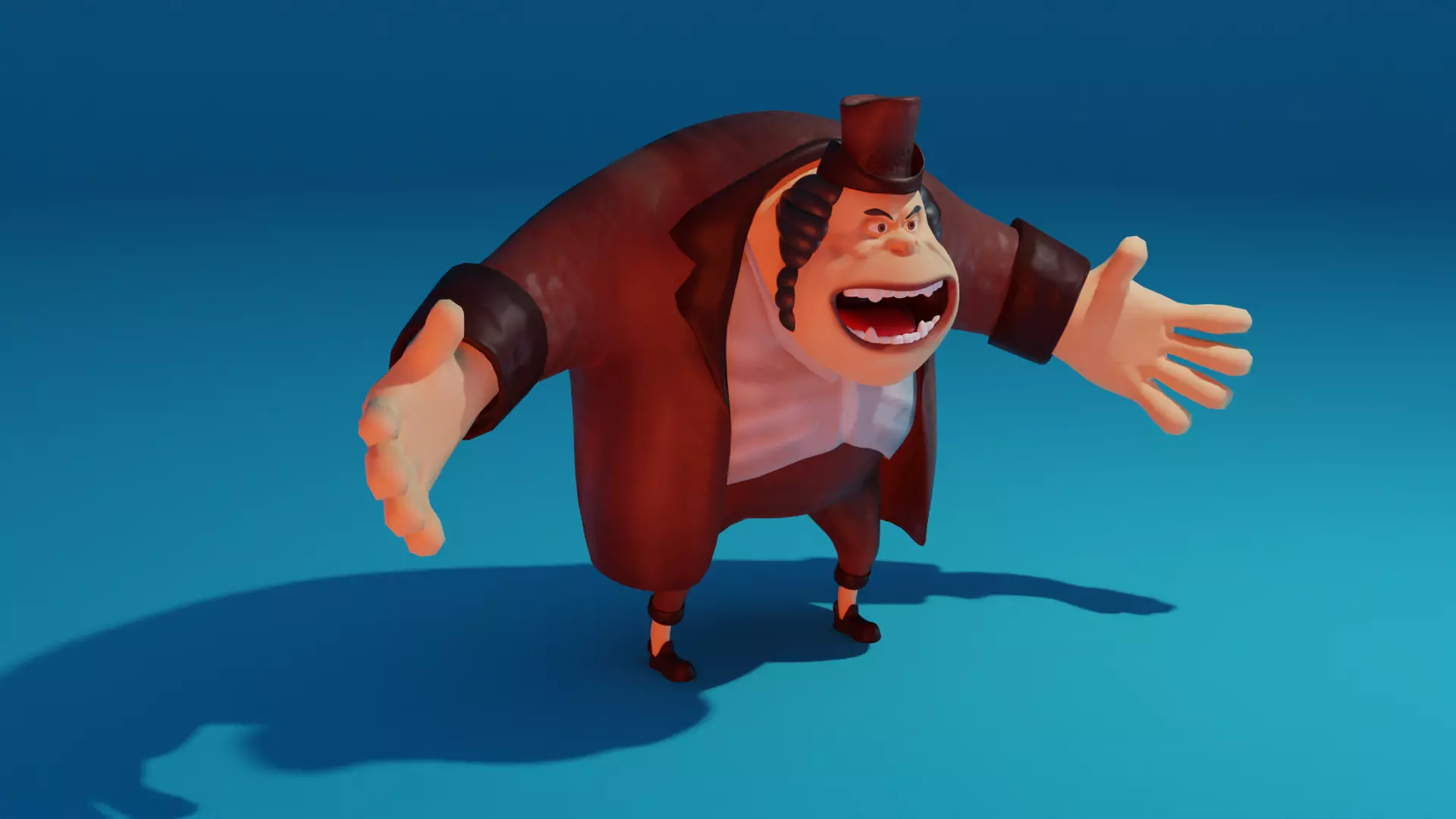 Character - M cartoon Low-poly 3D model_0
