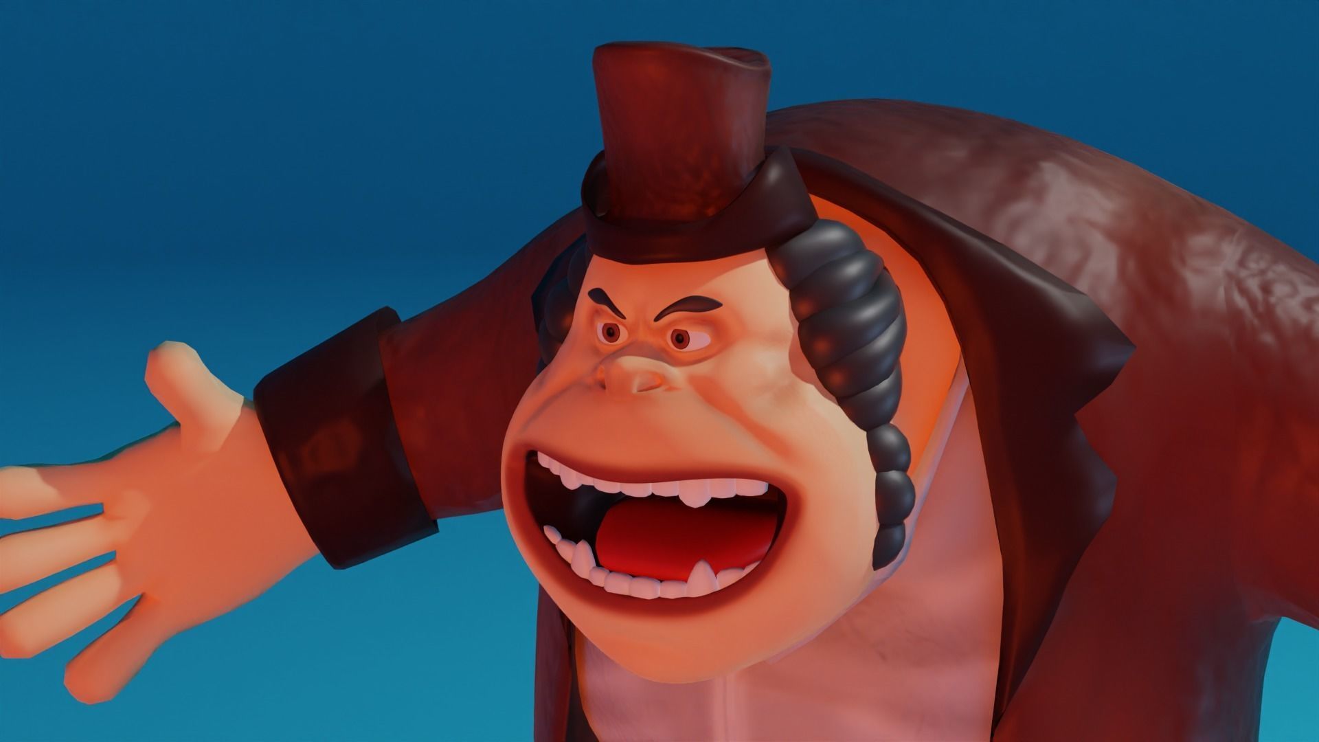 Character - M cartoon Low-poly 3D model_7