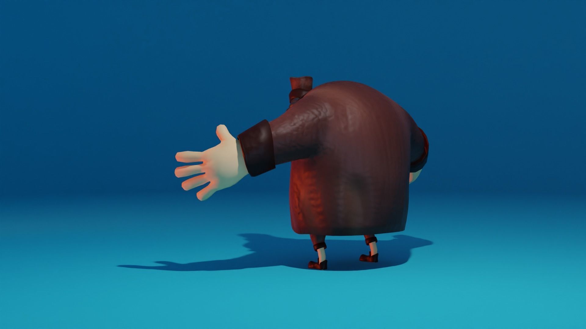 Character - M cartoon Low-poly 3D model_5