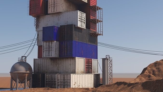 Container Condo 3D model 4