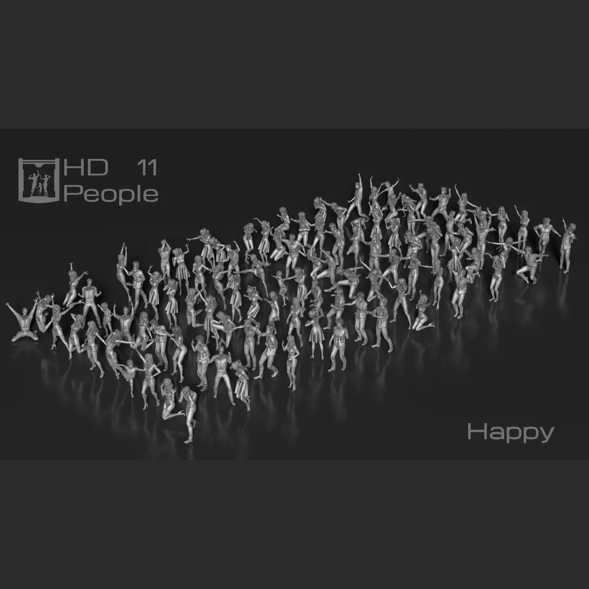HD People 11 Happy 3D print model
