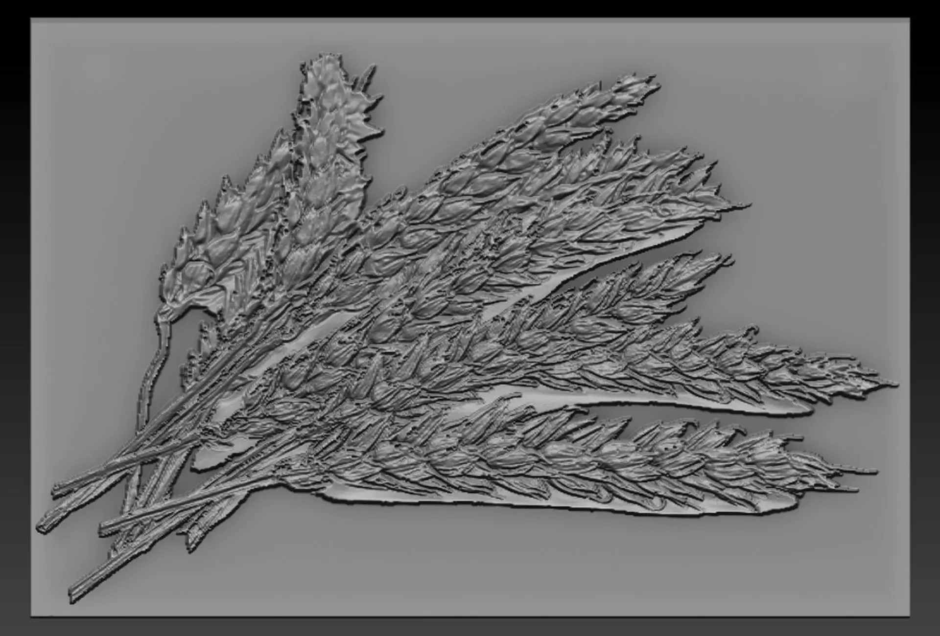 Wheat book with leaves 3D print model_0