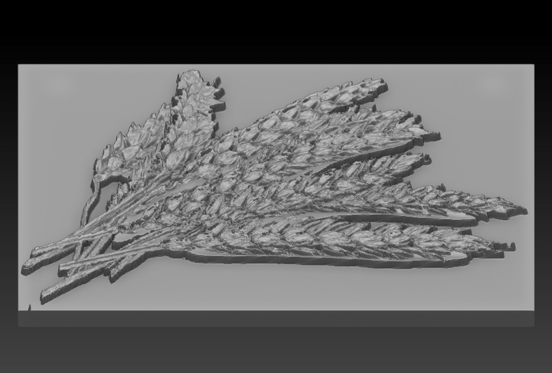 Wheat book with leaves 3D print model_4