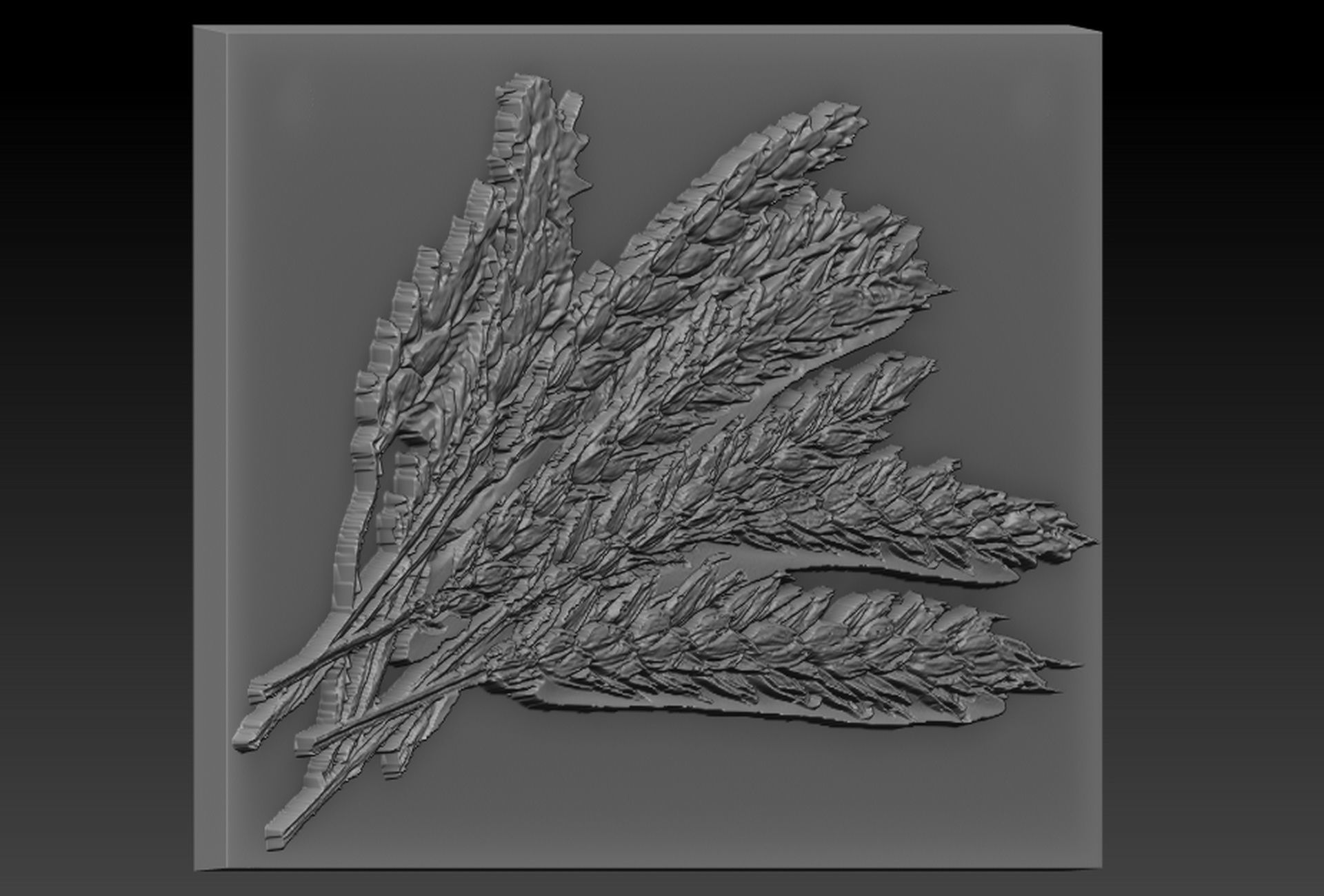 Wheat book with leaves 3D print model_1