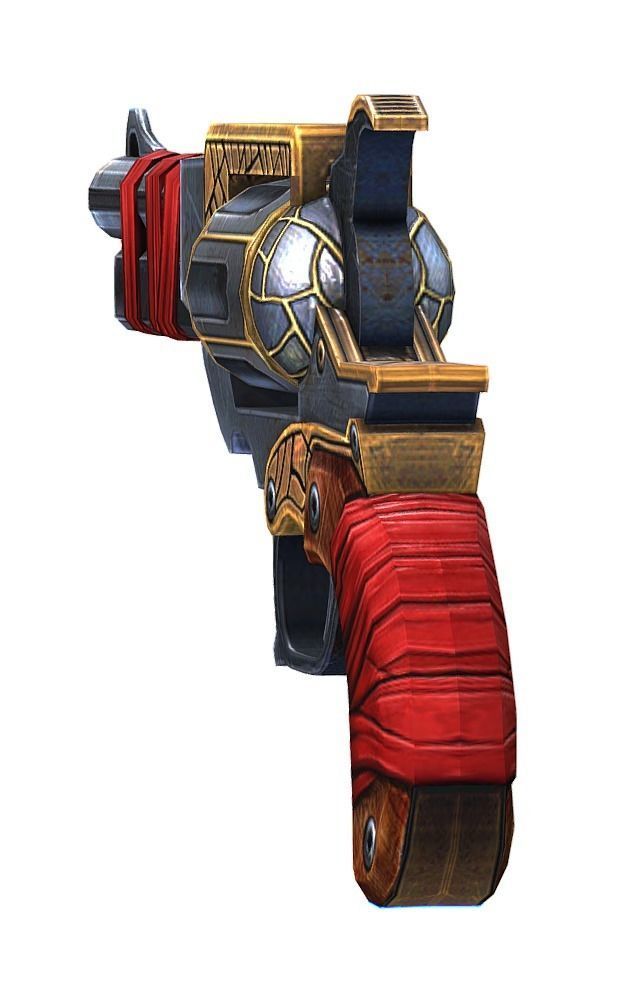 Multibarrel Short Barrel Revolver 1 Low-poly 3D model_3