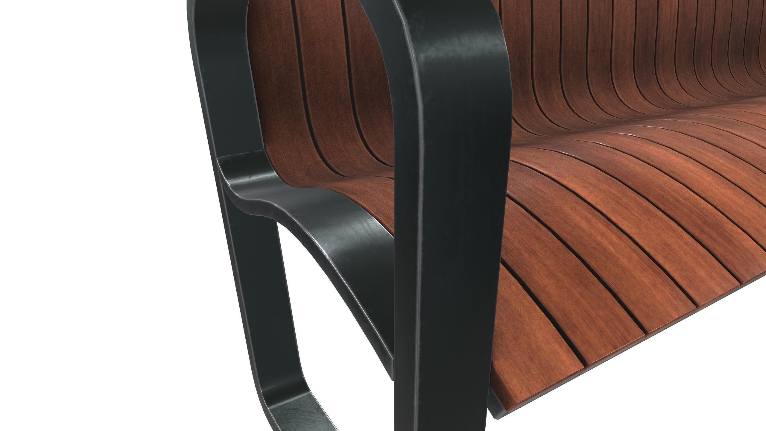 Modern Bench VR 3D Model Low-poly 3D model_14