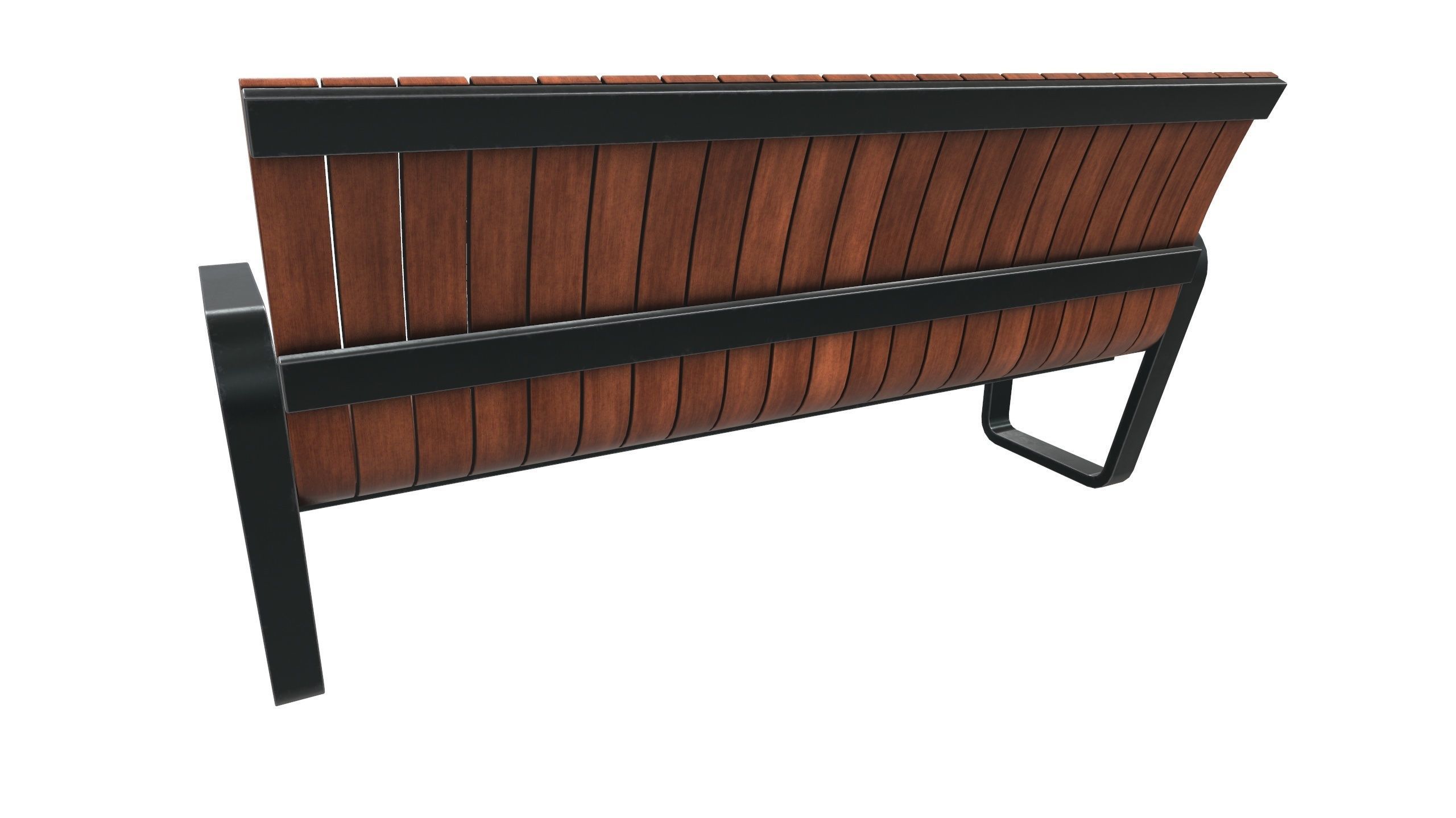 Modern Bench VR 3D Model Low-poly 3D model_4