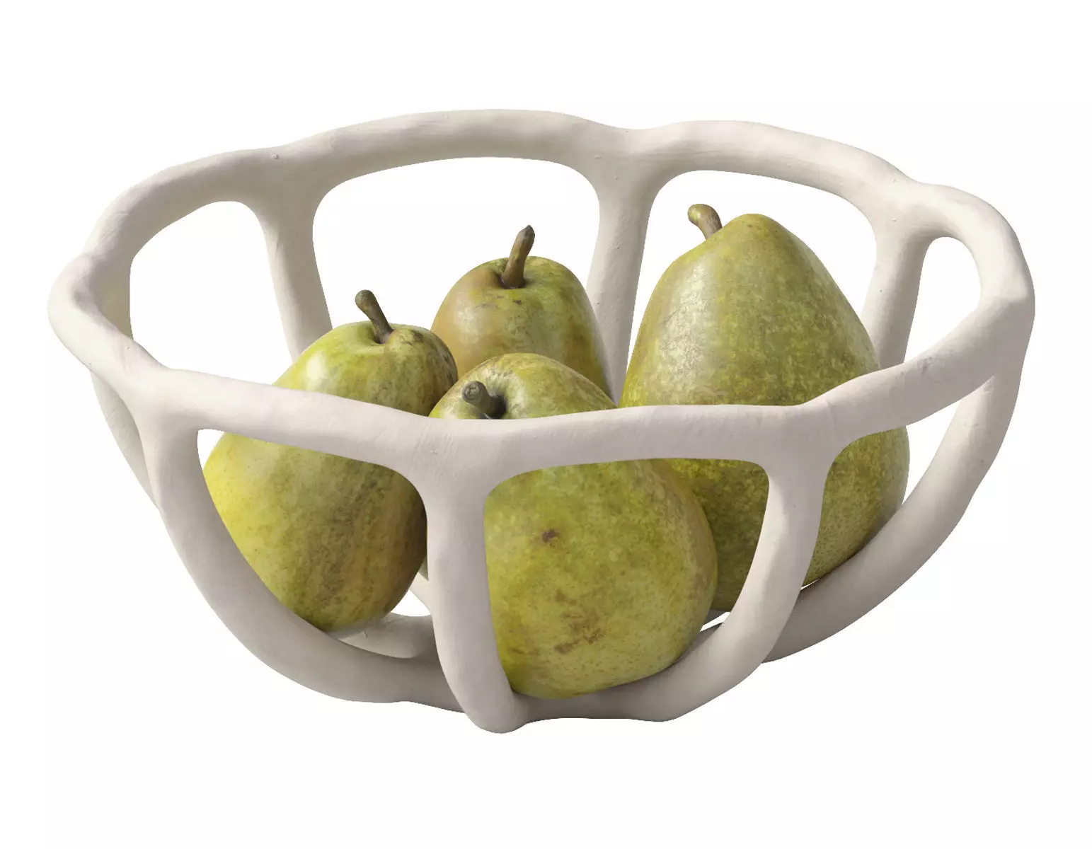 Nested bowl with pears 3D model_0