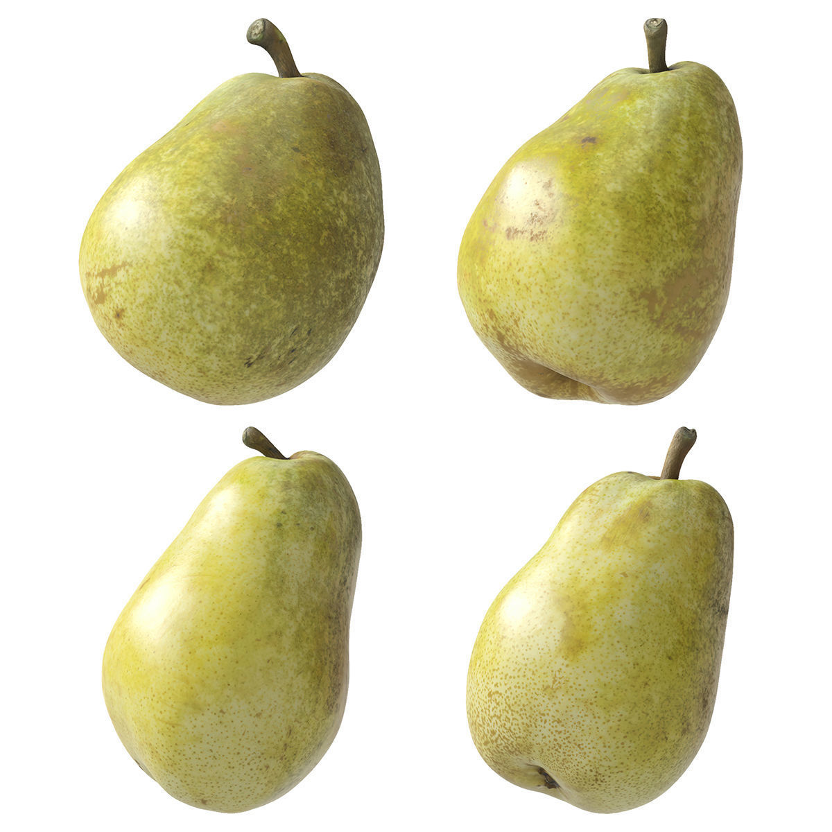 Nested bowl with pears 3D model_6