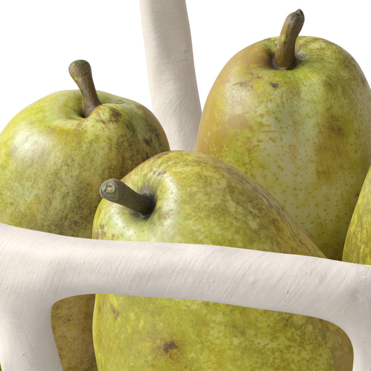 Nested bowl with pears 3D model_3