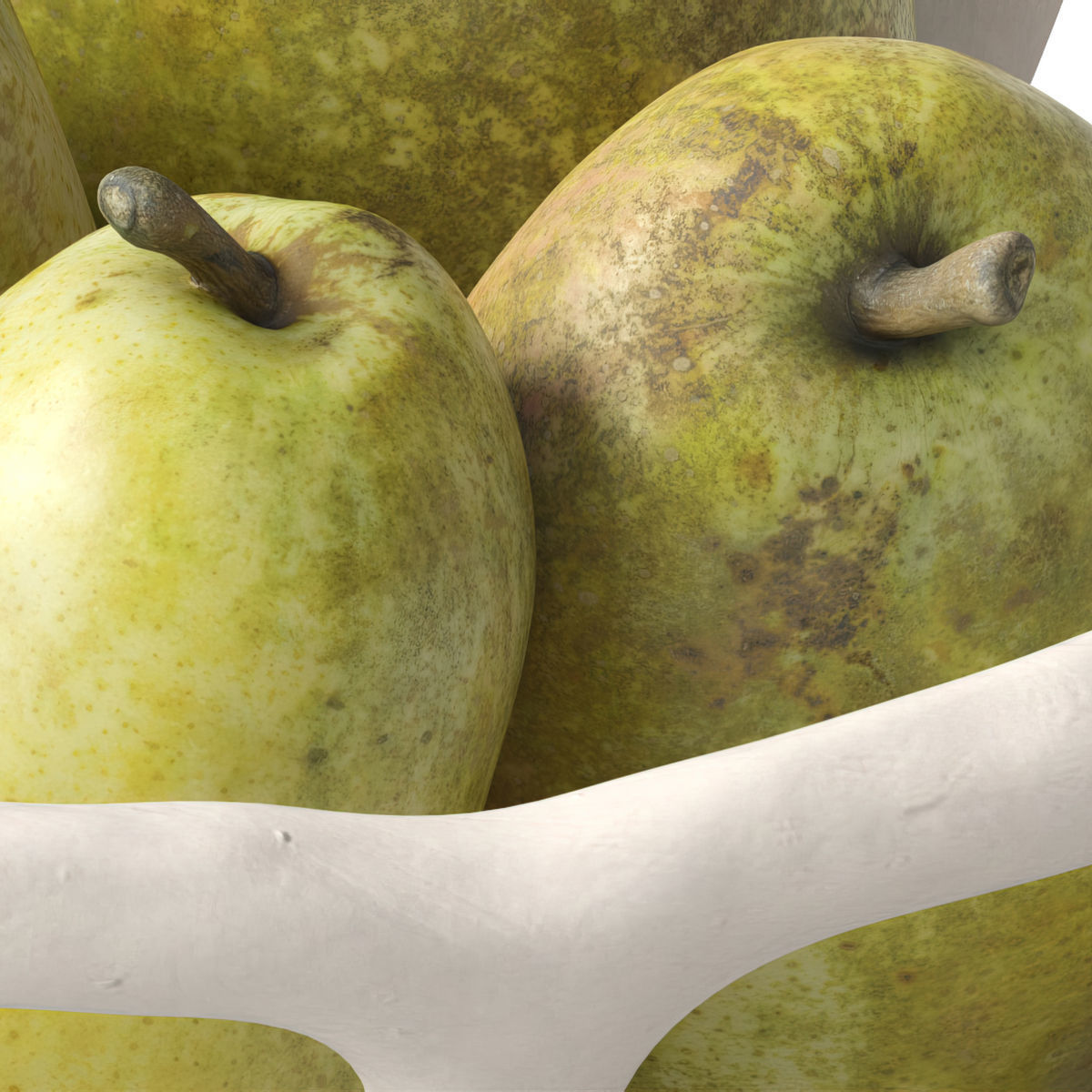 Nested bowl with pears 3D model_4