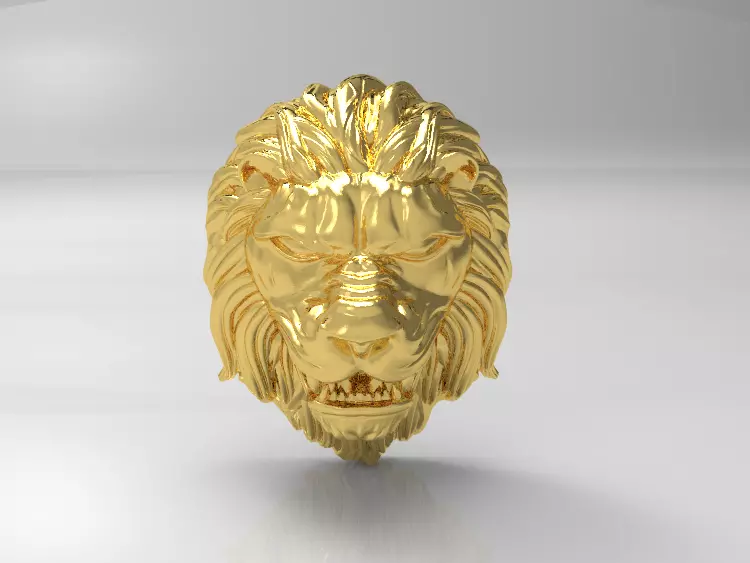 0112 - 3D Lion Face 3D print model_0