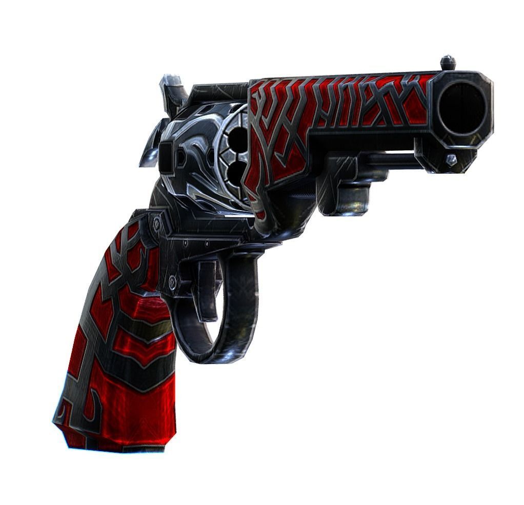 Multibarrel Short Barrel Revolver 03 Low-poly 3D model_1