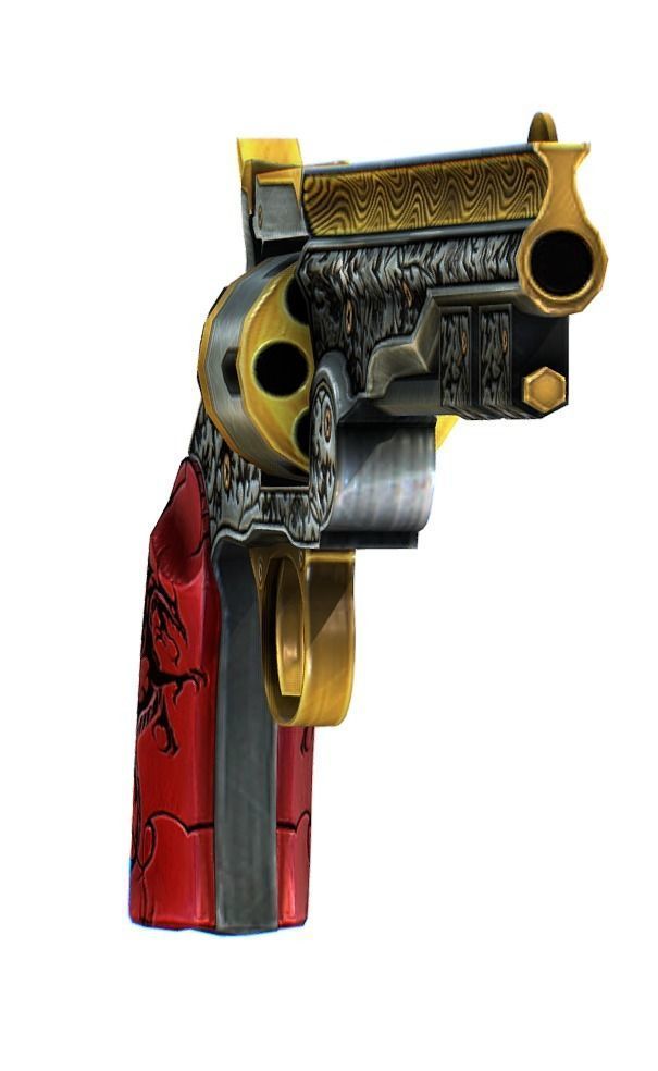 Multibarrel Short Barrel Revolver 04 Low-poly 3D model_3