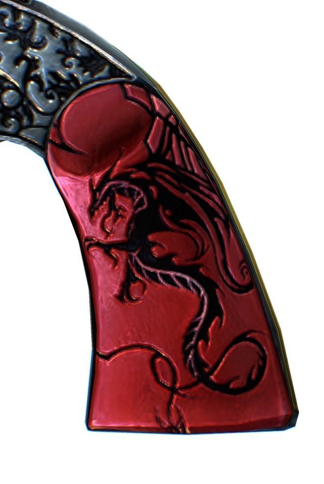 Multibarrel Short Barrel Revolver 04 Low-poly 3D model_5