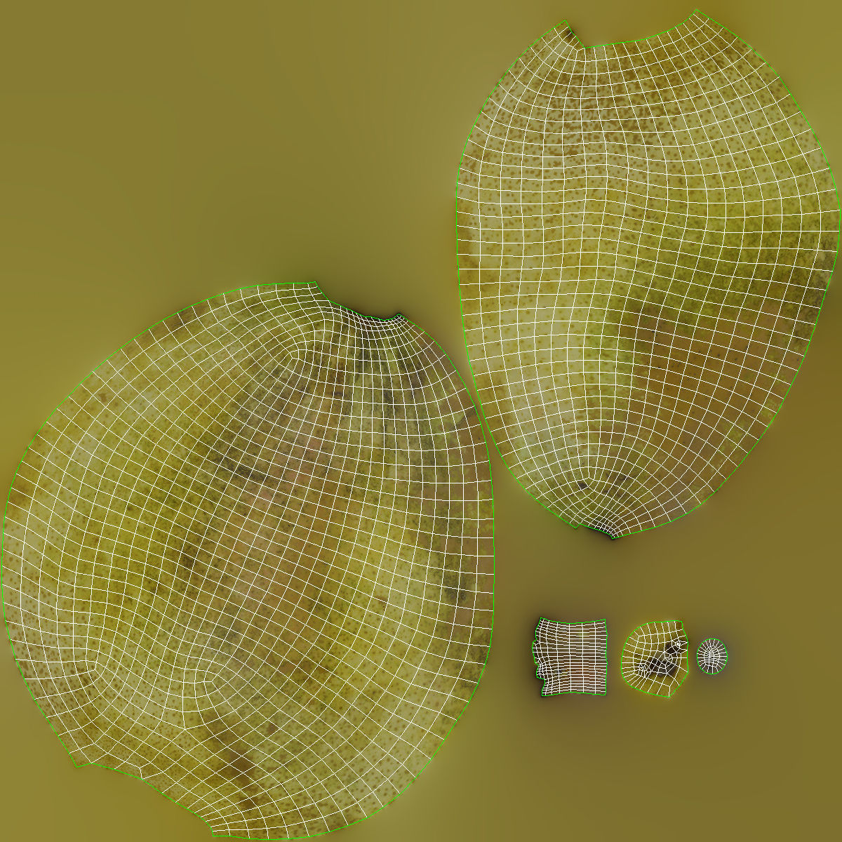 Nested bowl with pears and mango 3D model_14