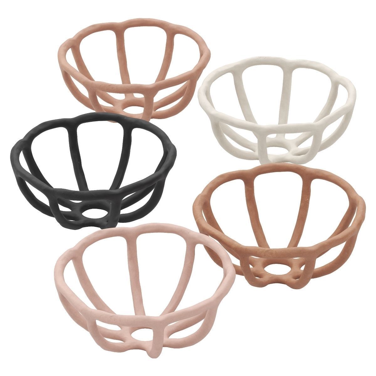 Nested bowl with pears and mango 3D model_5