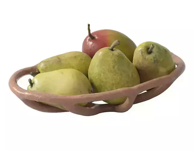 Nested bowl with pears and mango