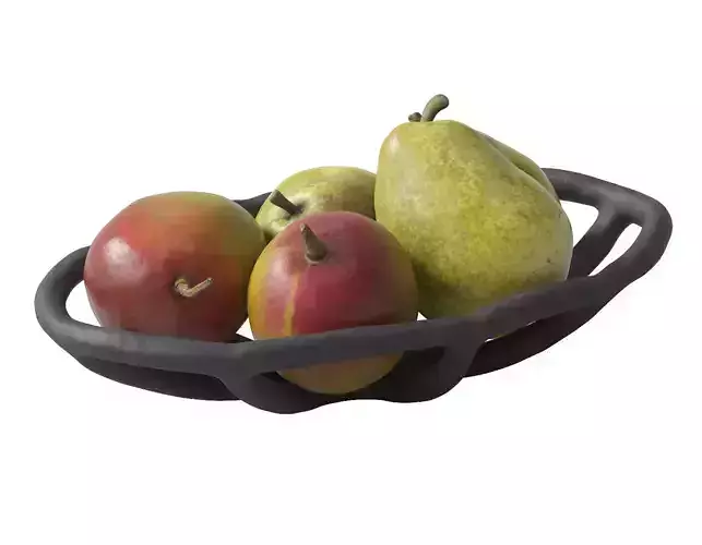 Nested bowl with mango and pears