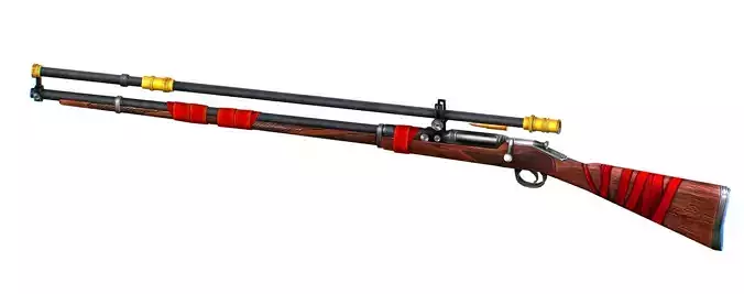 High-precision Sniper Rifle 1 3D Model Low-poly 3D model