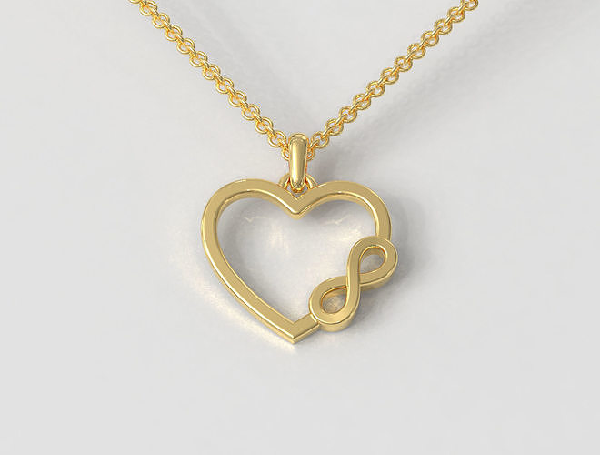 Infinity Love Pendant 3D print model