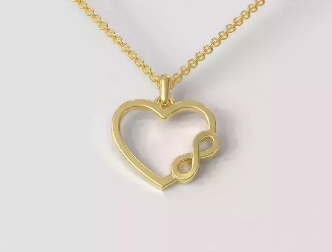 Infinity Love Pendant 3D print model