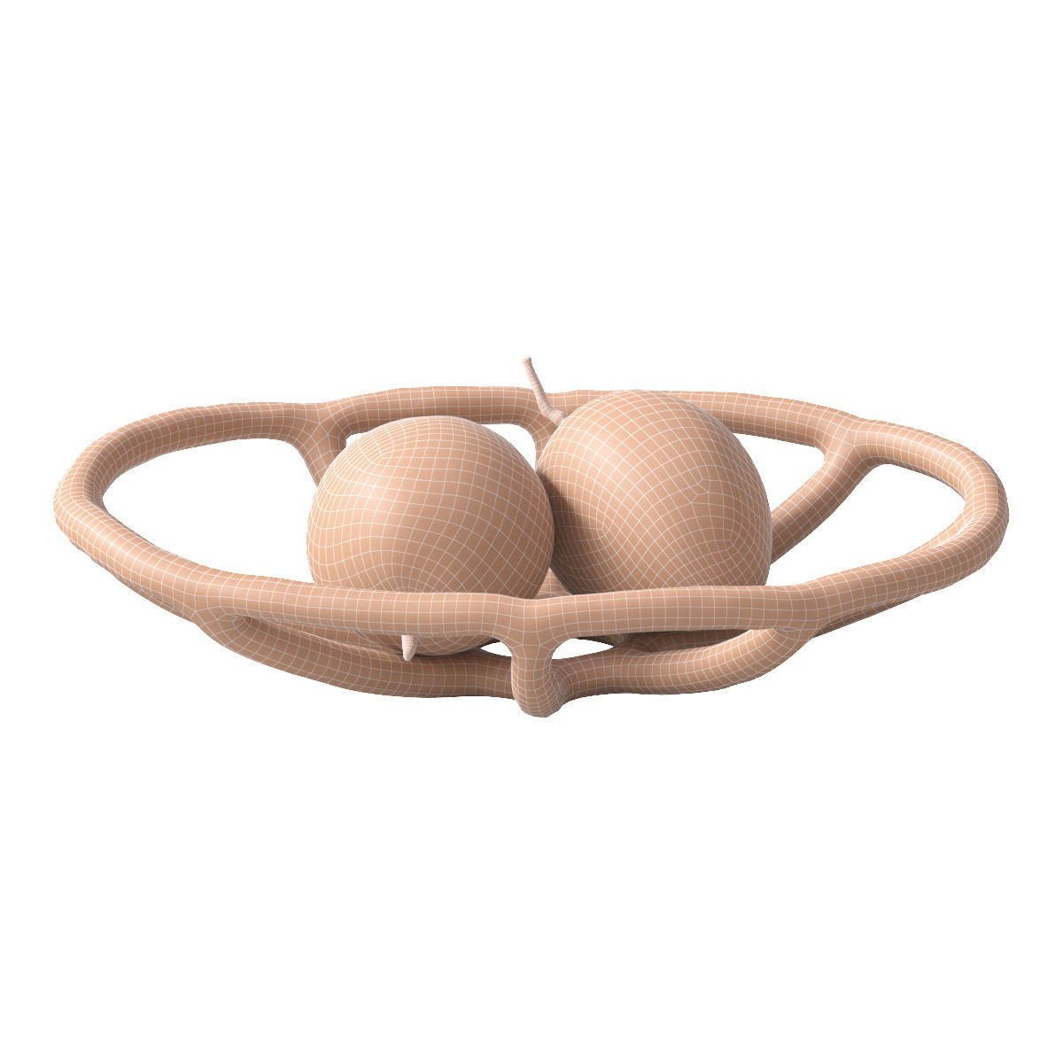 Nested bowl with mango 3D model_7