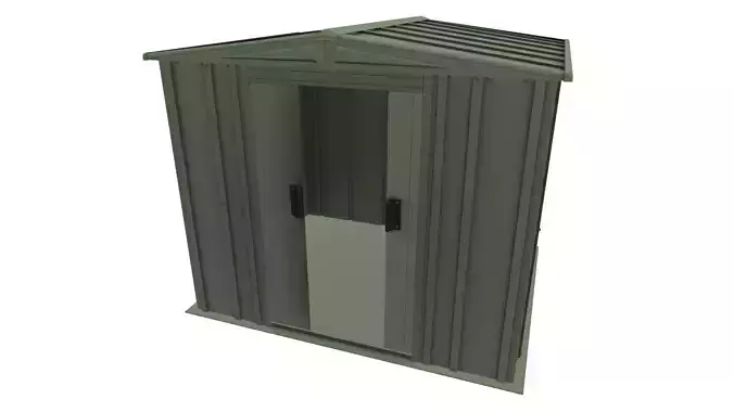Metal Storage Shed 3D Model VR Low-poly 3D model Metal Storage Shed 3D Model VR Low-poly 3D model