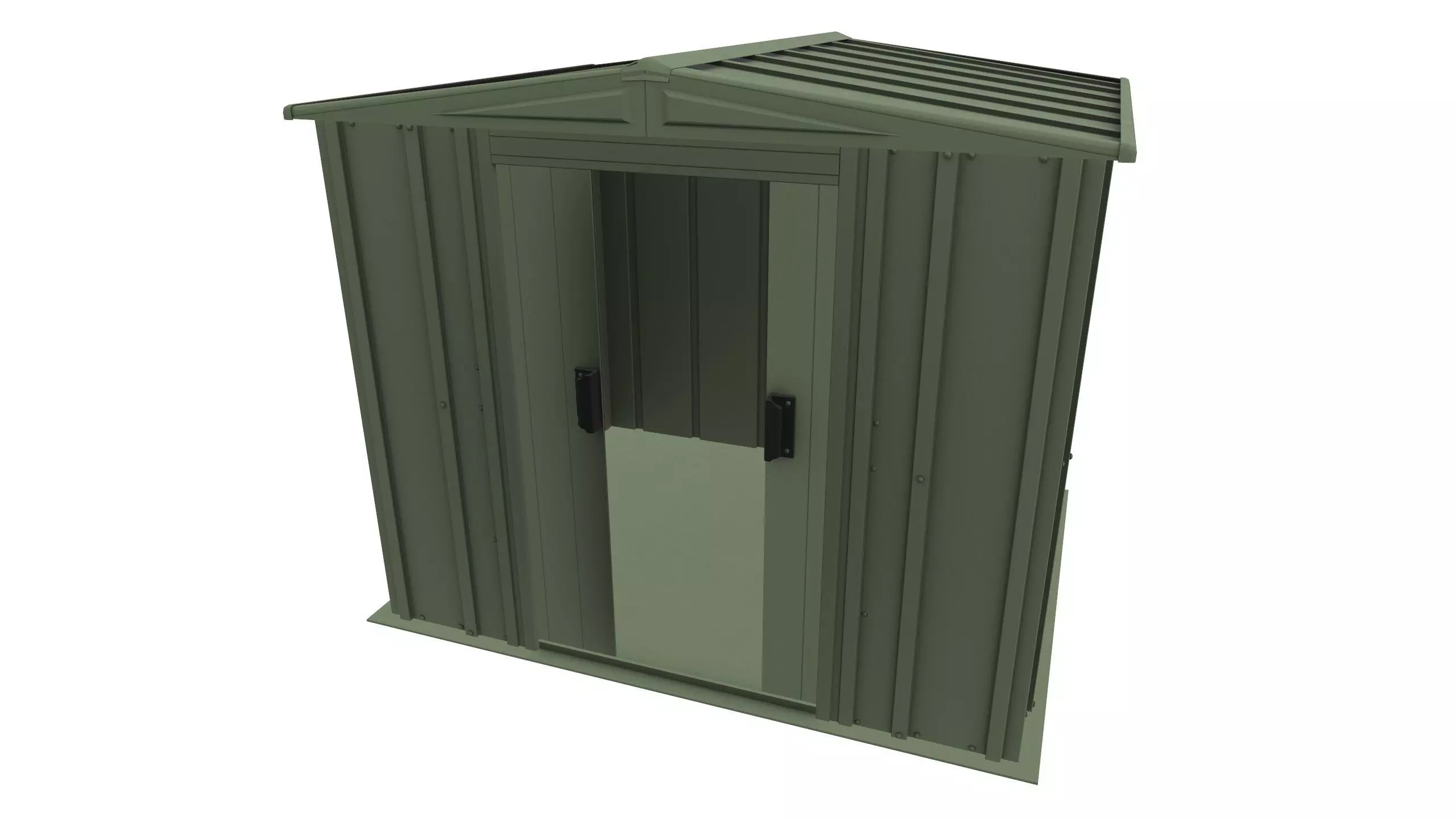 Metal Storage Shed 3D Model VR Low-poly 3D model_0