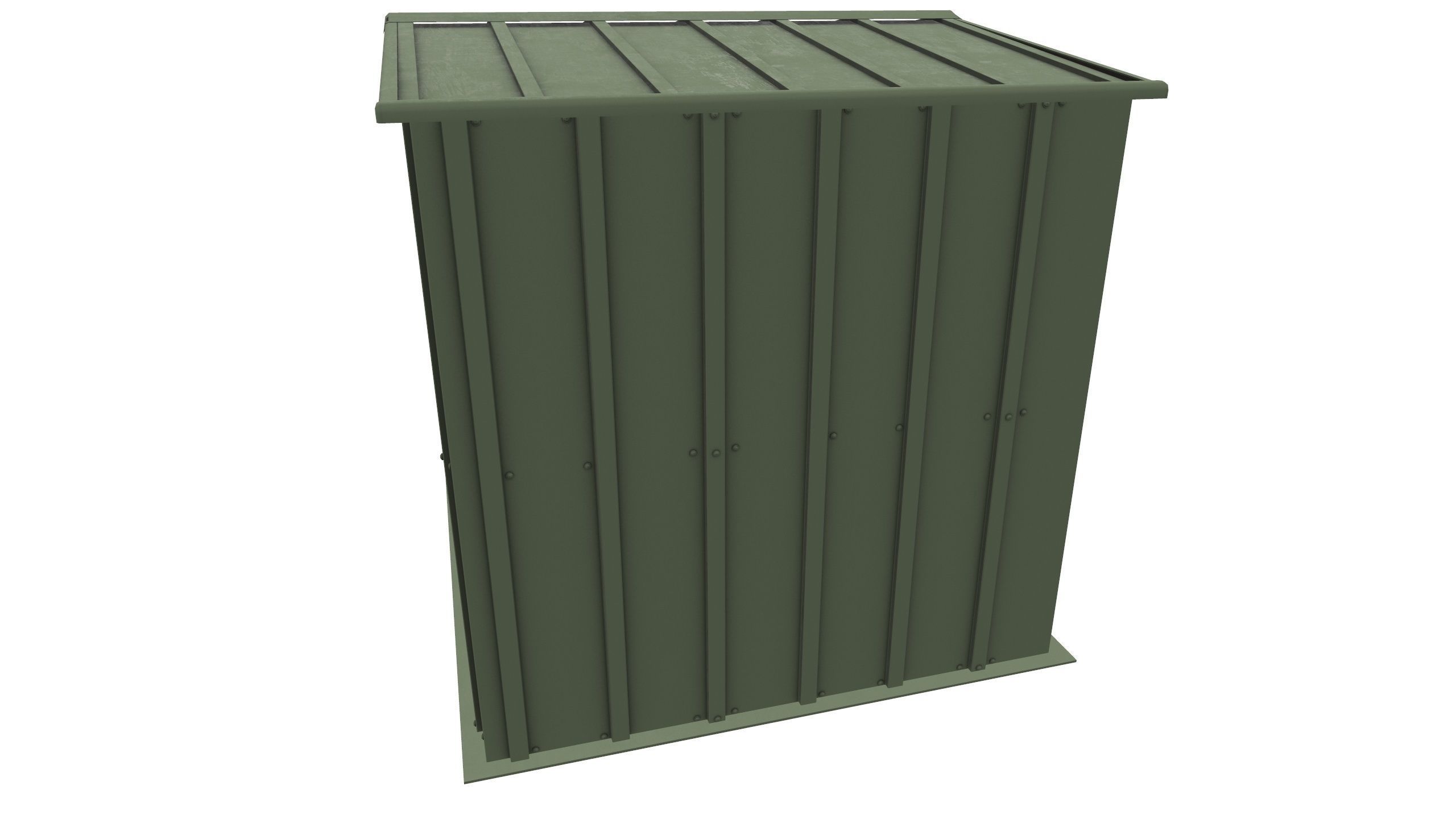Metal Storage Shed 3D Model VR Low-poly 3D model_5