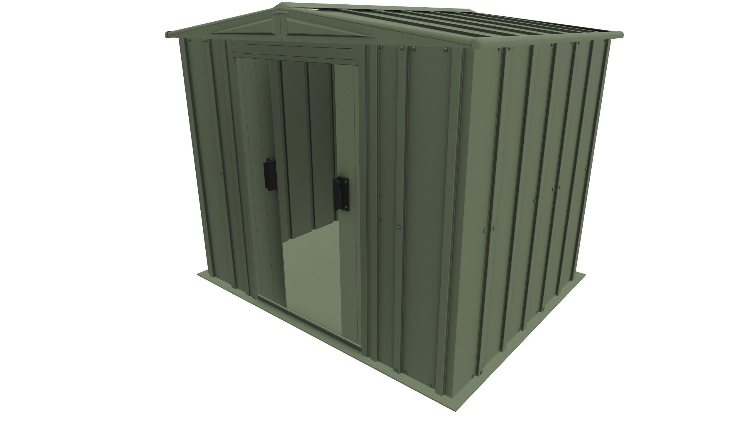 Metal Storage Shed 3D Model VR Low-poly 3D model_2