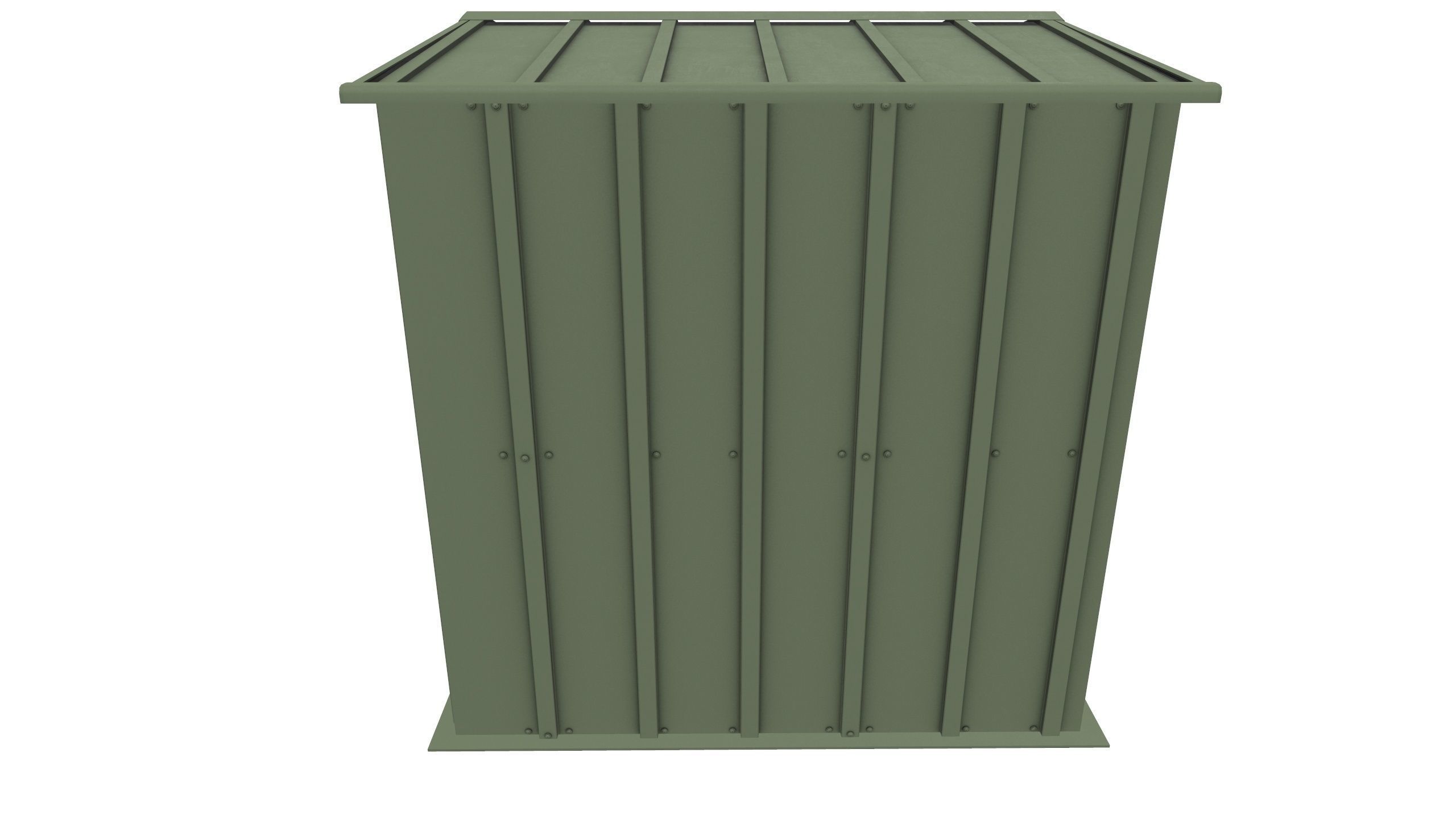 Metal Storage Shed 3D Model VR Low-poly 3D model_3