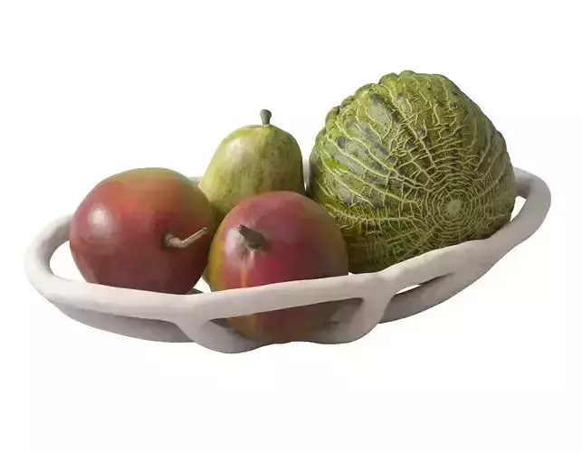 Nested bowl with pears mango and melon