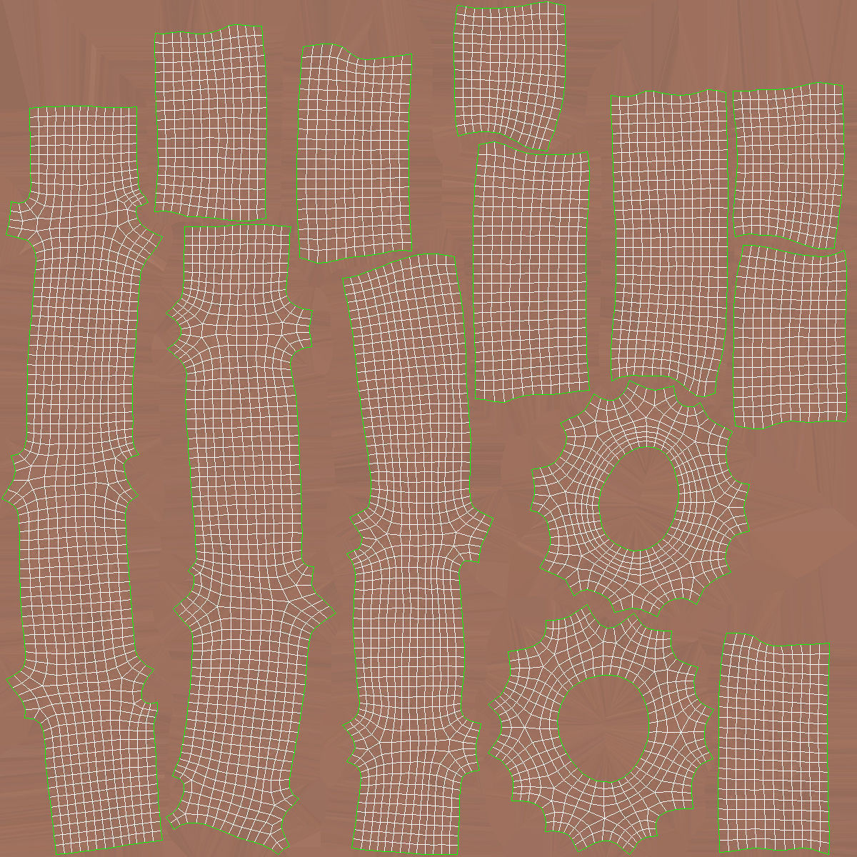 Nested bowl with pears mango and melon 3D model_13