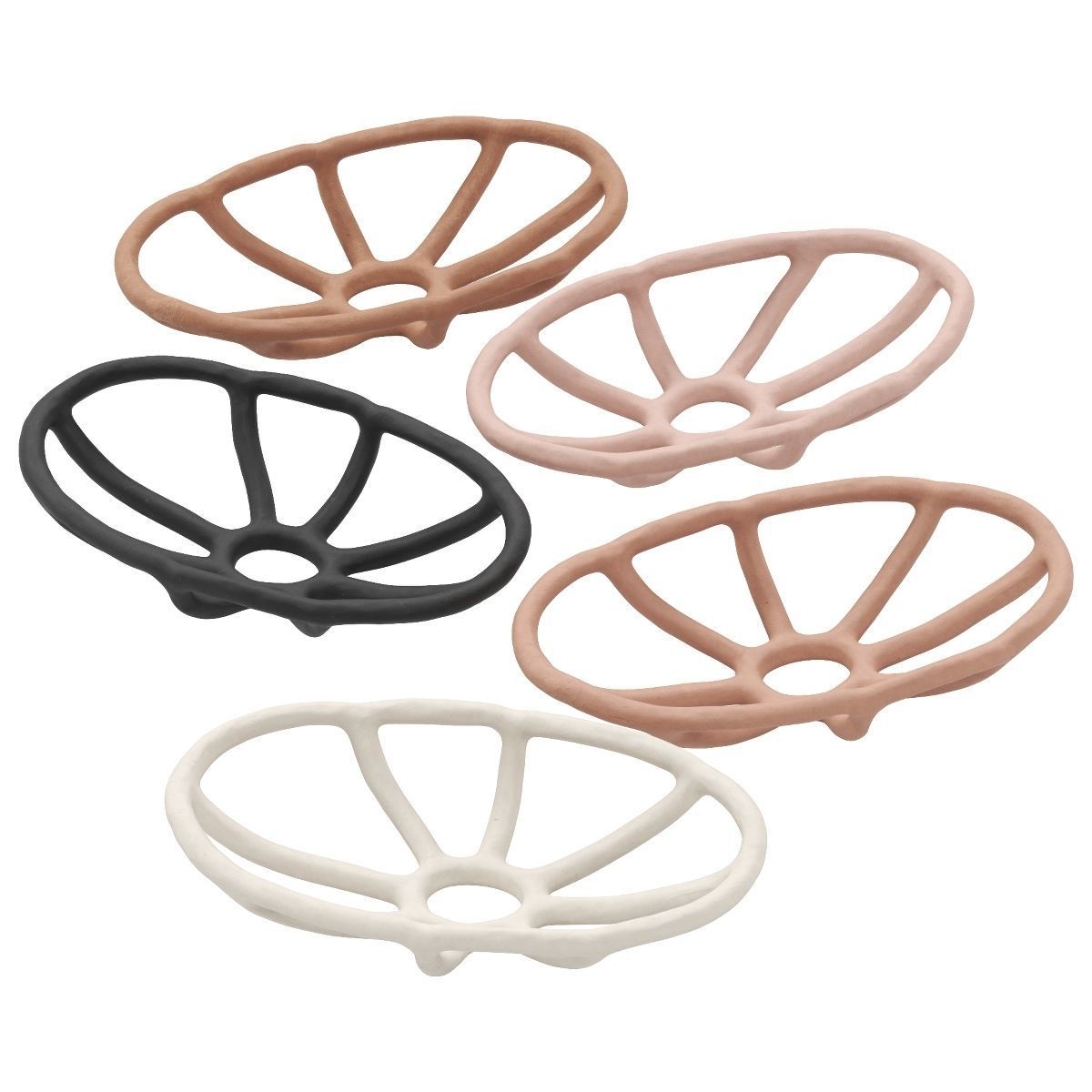 Nested bowl with pears mango and melon 3D model_6