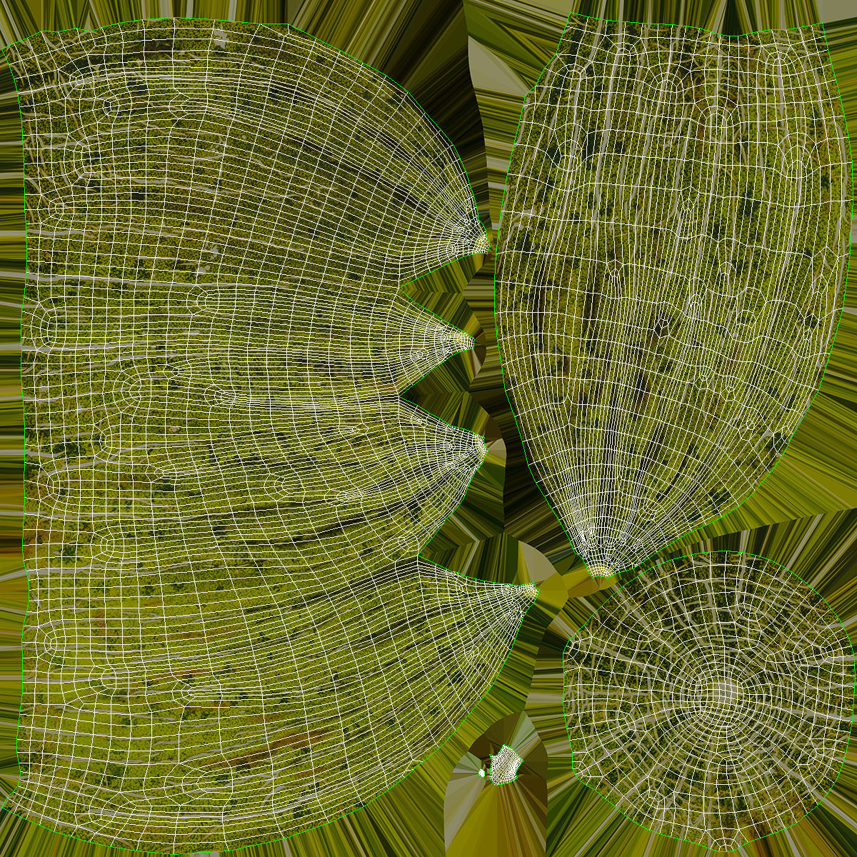 Nested bowl with pears mango and melon 3D model_17